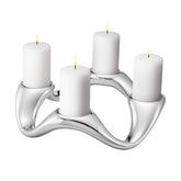 Cobra Round Candleholder Stainless Steel, Mirror